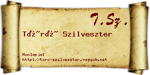 Törő Szilveszter névjegykártya