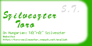 szilveszter toro business card